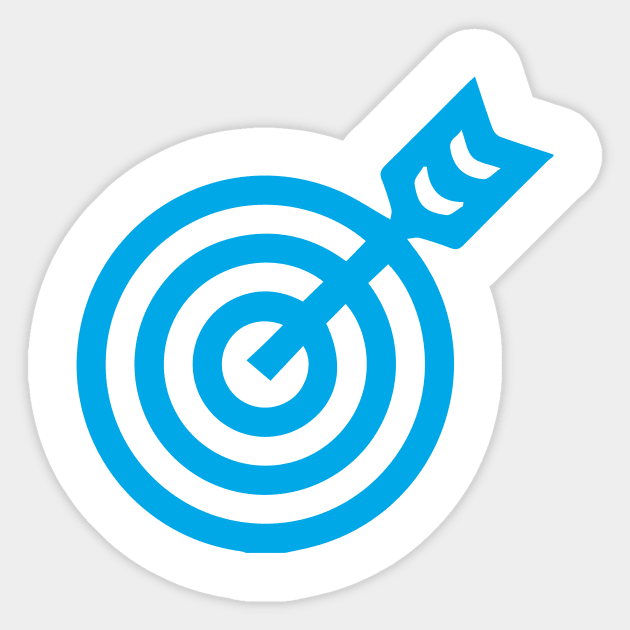 Bullseye, the Icon (Cyan) Sticker by Ignition